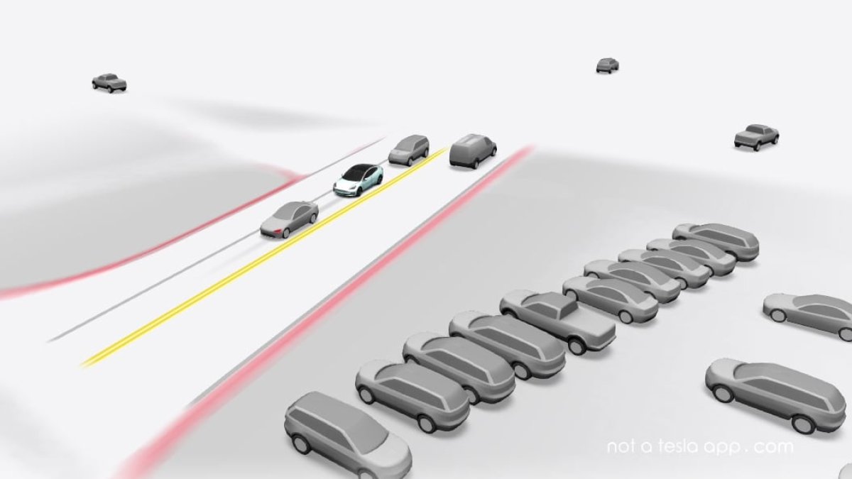 Tesla FSD V12 interface on European roads